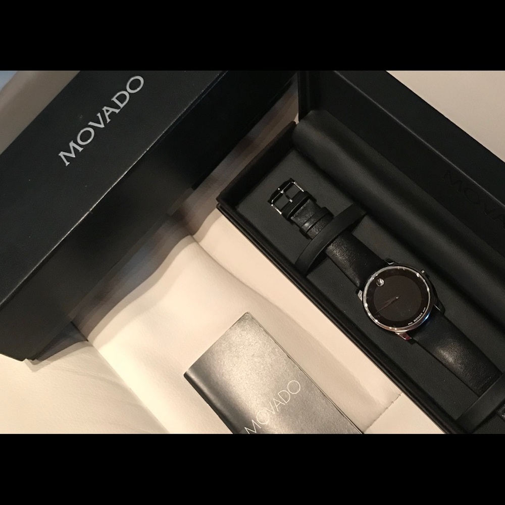 Movado Men’s Classic Black with Leather